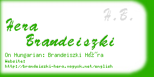 hera brandeiszki business card